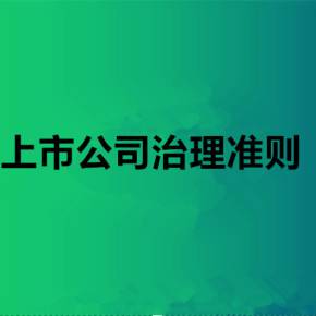 上市公司治理準(zhǔn)則(上市公司治理準(zhǔn)則 部門規(guī)章)